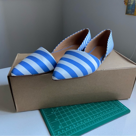JCREW Blue Stripe Flats - Picture 8 of 9